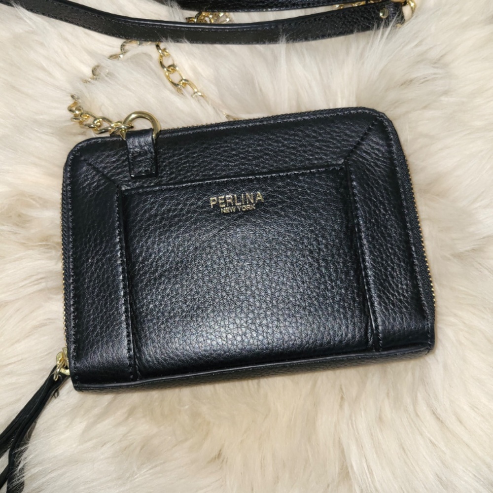 NWOT Perlina Leather Crossbody Wallet